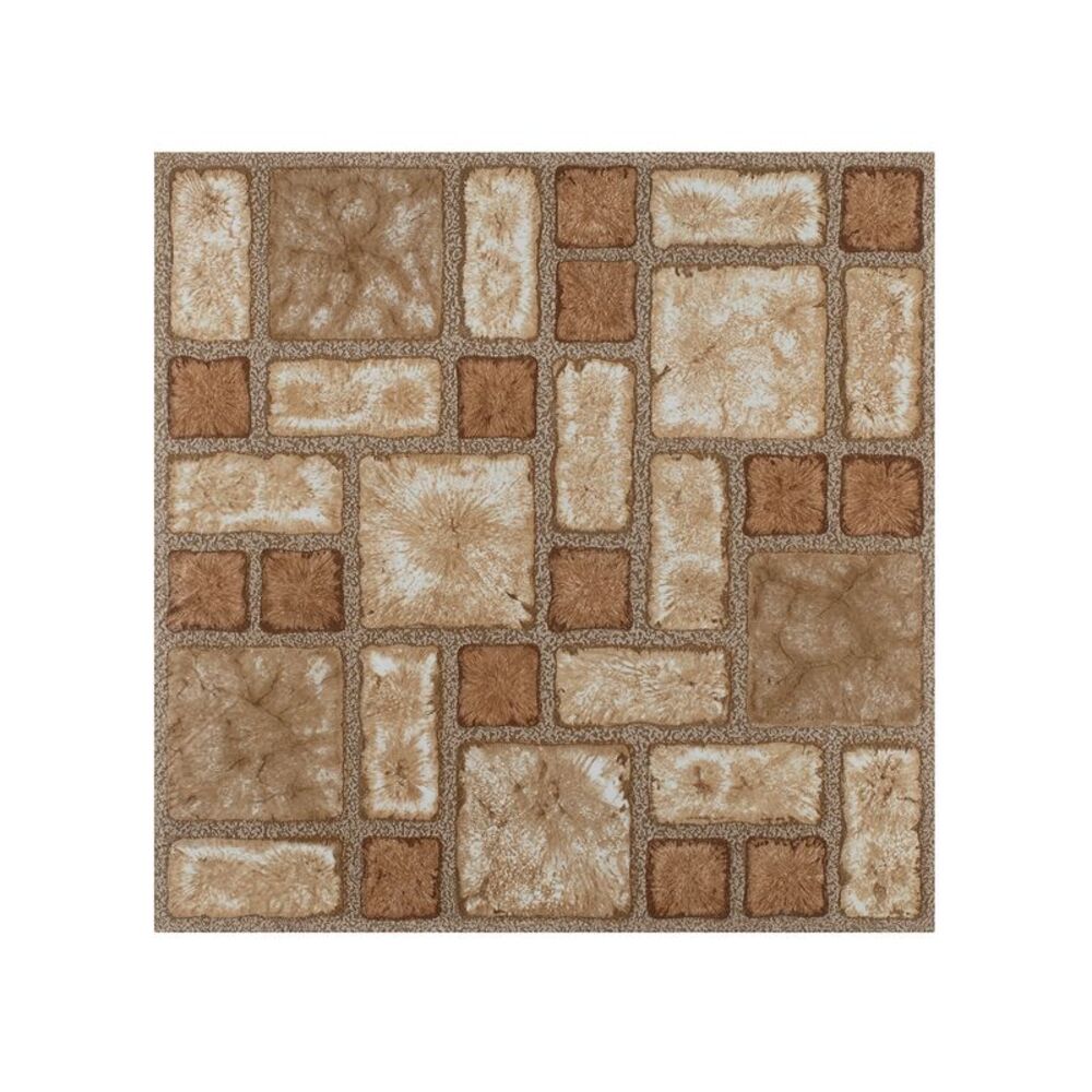 Ergode Portfolio 12x12 2.0mm Self Adhesive Vinyl Floor Tile - Cobble Mosaic - 9
